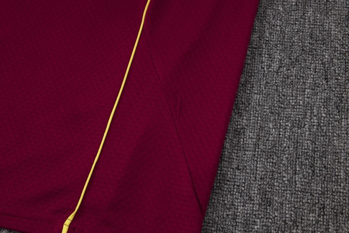 Arsenal Maroon Retro Short Sleeve Jersey (Yellow Trim) - 图片 4