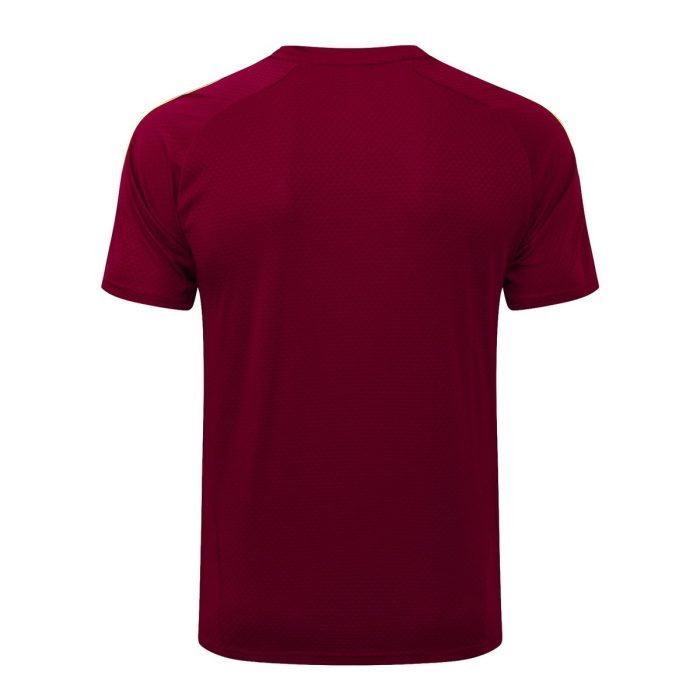Arsenal Maroon Retro Short Sleeve Jersey (Yellow Trim) - 图片 7