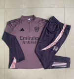 Arsenal 24-25 Half-Zip Jacket Grey Purple Kids - 图片 3