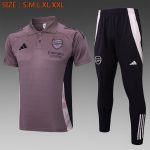 Arsenal 24/25 Polo Shirt Grey Purple