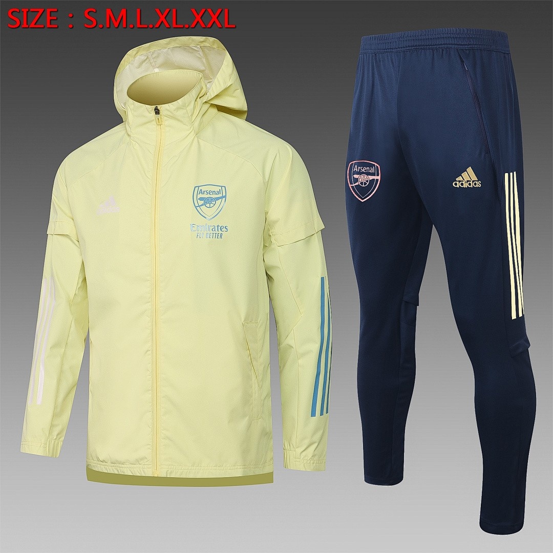 JER-4120_1 2021 Arsenal Yellow Windbreaker S-2XL - 图片 1