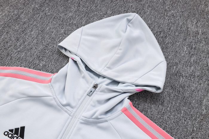 Arsenal 22/23 Light Gray Long Zip Jacket - 图片 7