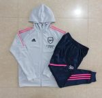 Arsenal 22/23 Light Gray Long Zip Jacket - 图片 9