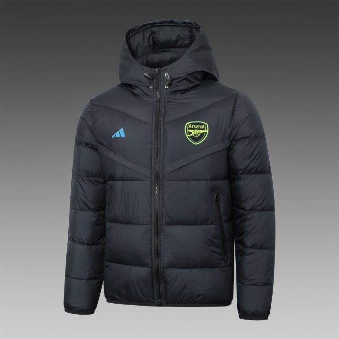 Arsenal Black Cotton Jacket - 图片 2