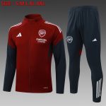 Arsenal 25/26 Long Zipper Jacket Maroon (White Badge)