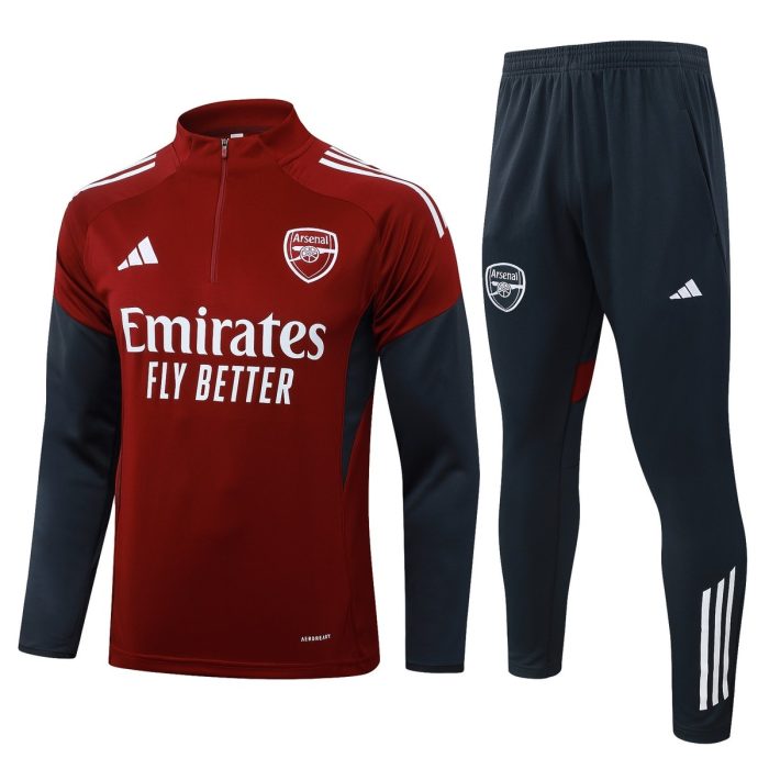 Arsenal 25/26 Half-Zip Jacket Maroon (White Badge) - 图片 8