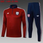 Arsenal Half-Zip Jacket in Maroon with Navy Collar