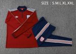 Arsenal Half-Zip Jacket in Maroon with Navy Collar - 图片 2