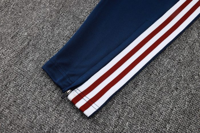 Arsenal Half-Zip Jacket in Maroon with Navy Collar - 图片 3
