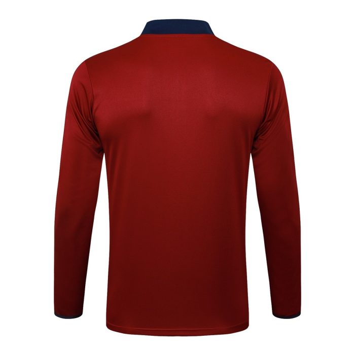 Arsenal Half-Zip Jacket in Maroon with Navy Collar - 图片 7