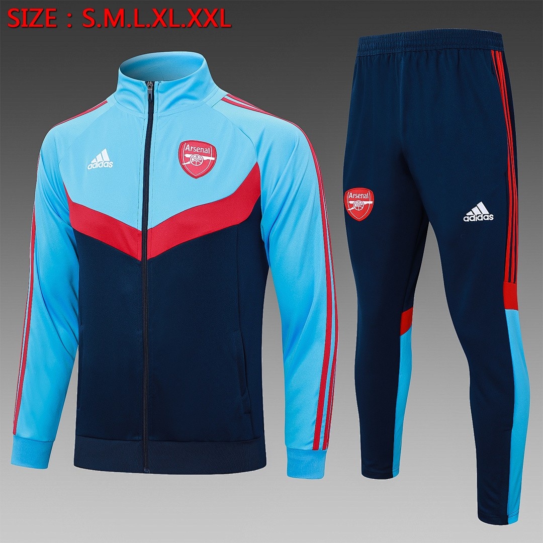 JER-4150_1 Arsenal 24/25 Long Zipper Jacket Blue - 图片 1