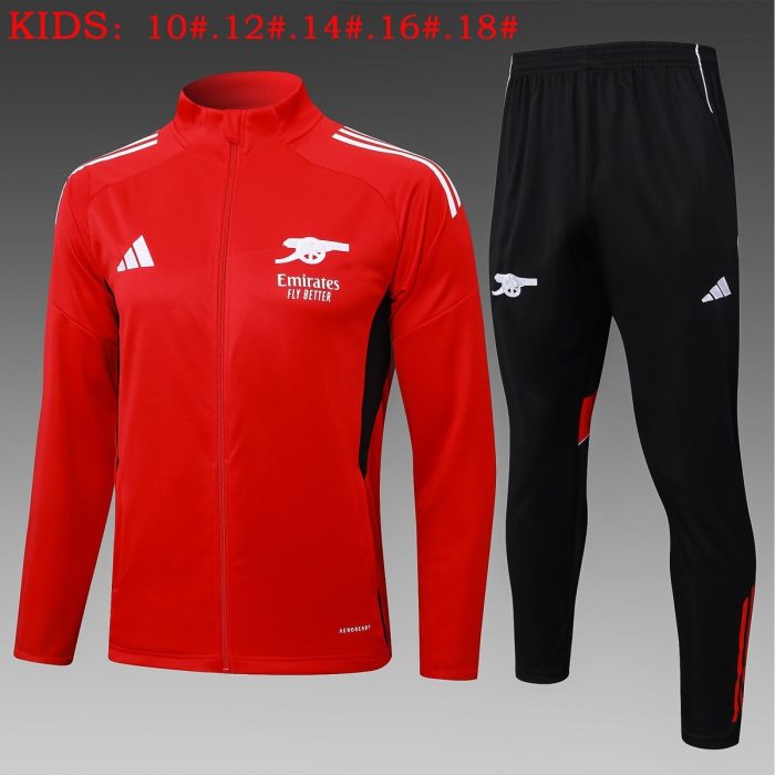 Arsenal Red Kids Long Zipper Jacket - 图片 2