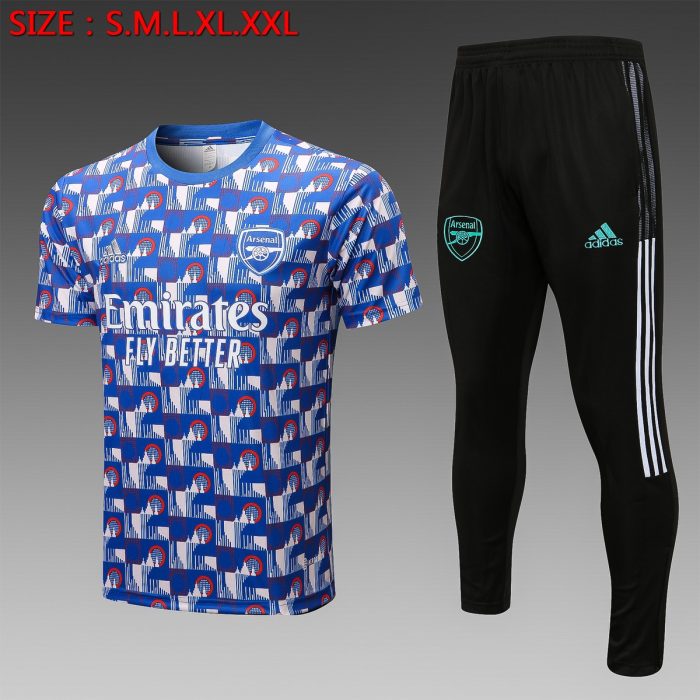Arsenal 22/23 Short Sleeve Full Body Splatter Print Blue - 图片 8