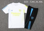 Arsenal 23-24 White Short Sleeve Training Set with 3/4 Pants - 图片 2