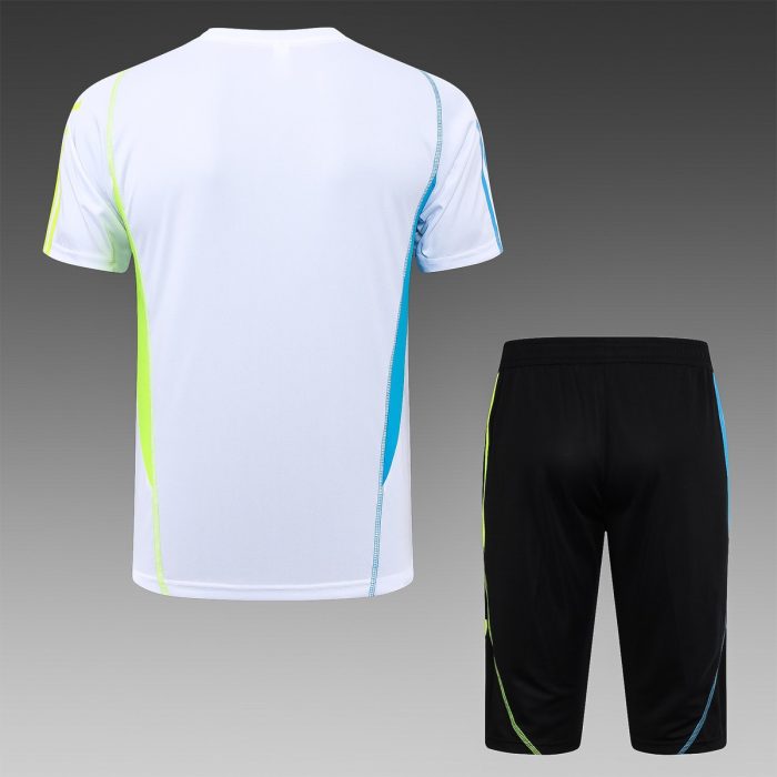 Arsenal 23-24 White Short Sleeve Training Set with 3/4 Pants - 图片 7