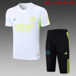 Arsenal 23-24 White Short Sleeve Training Set with 3/4 Pants - 图片 8