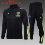 Arsenal 23-24 Black Kids Long Zipper Jacket