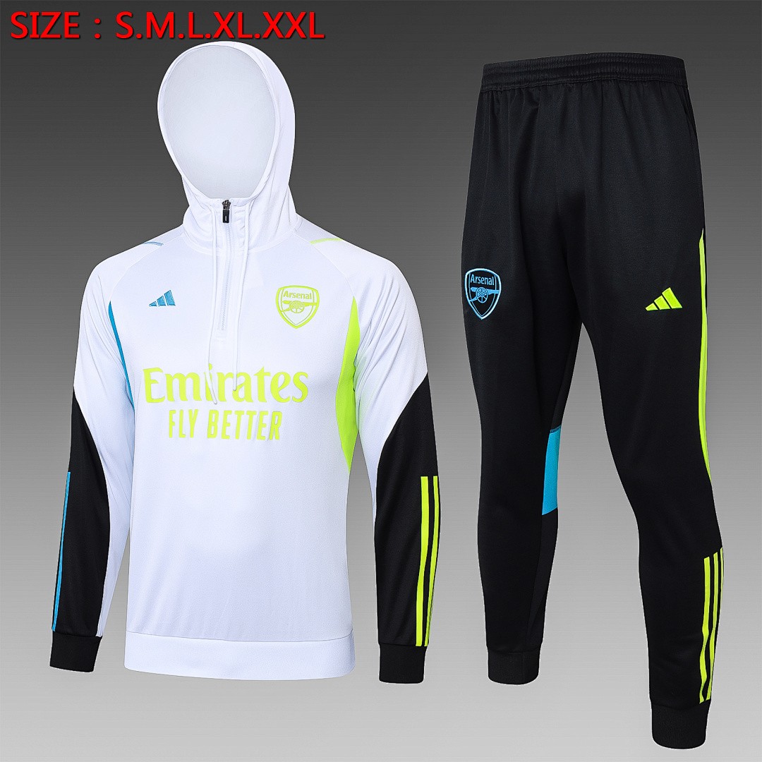 JER-4177_1 Arsenal 23-24 Half-Zip Jacket White - 图片 1