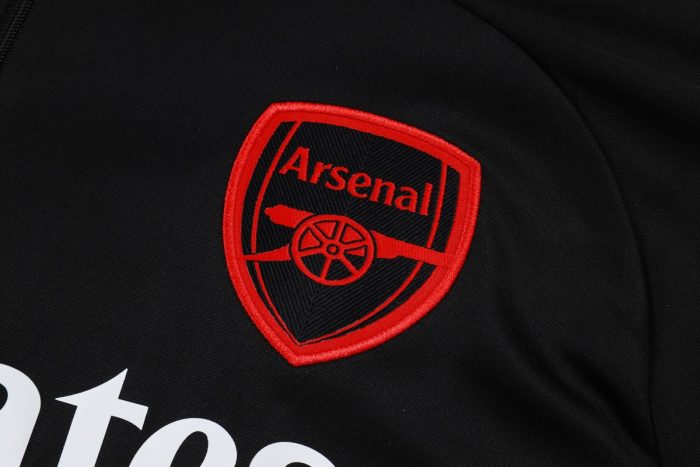 Arsenal Black Half-Zip Jacket with Red and Green Sleeves - 图片 6