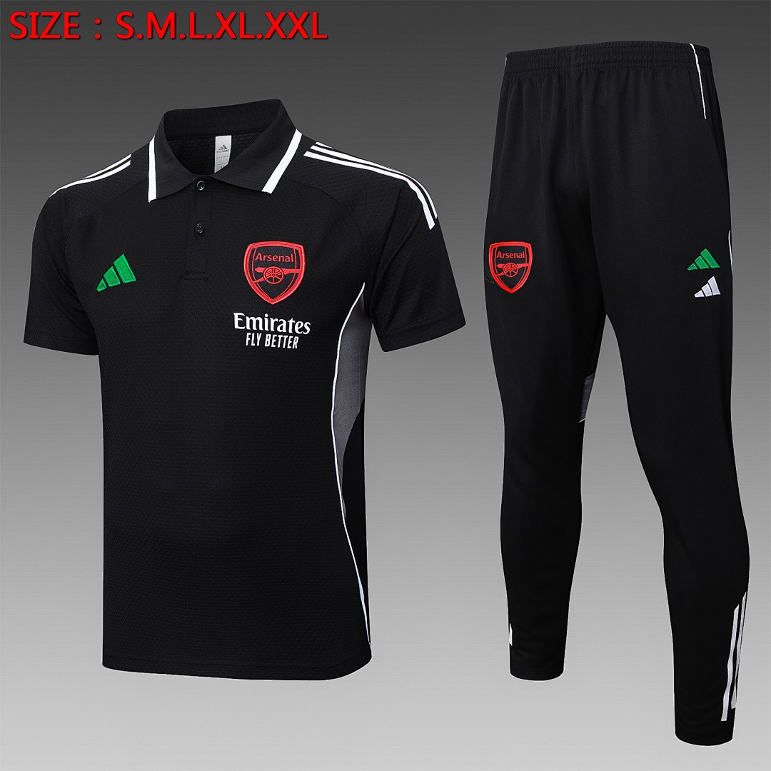 JER-4190_1 Arsenal Black Polo - 图片 1