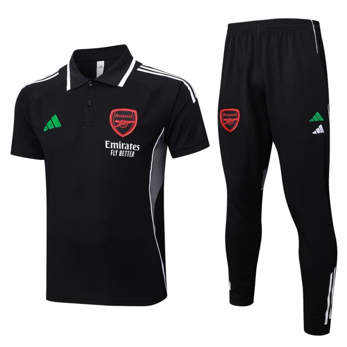 Arsenal Black Polo - 图片 8