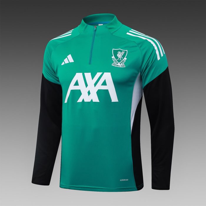 Liverpool FC 25/26 Half-Zip Jacket Green (White Logo) - 图片 8