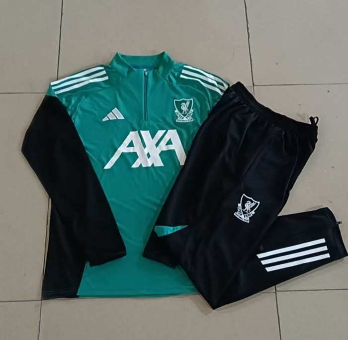 Liverpool FC 25/26 Half-Zip Jacket Green (White Logo) - 图片 9