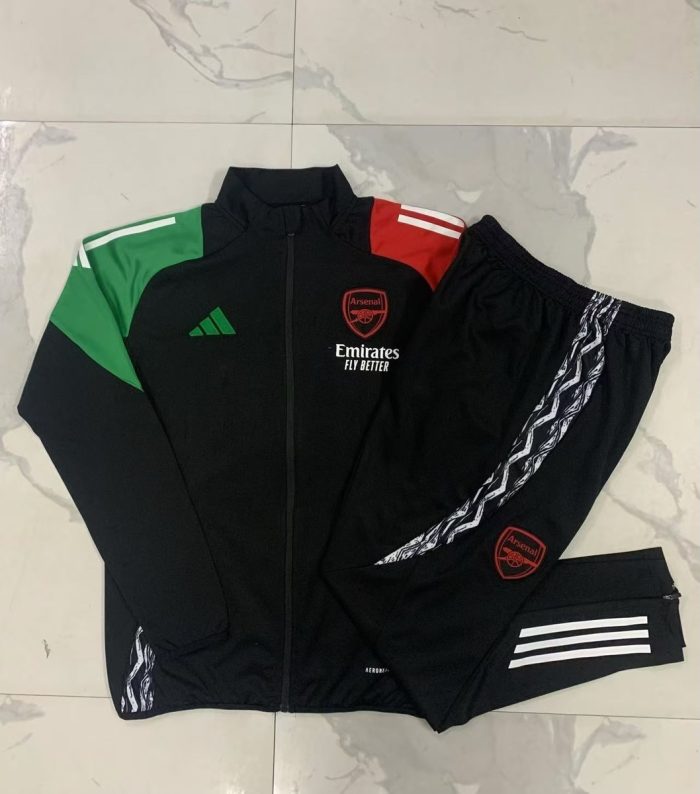 Arsenal 24/25 Black Kids' Long Zipper Jacket - 图片 4