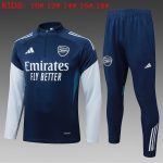 Arsenal Navy Blue (Gray Logo) Kids' Half-Zip Jacket - 图片 2
