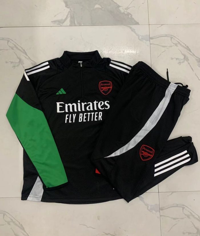 Arsenal 24/25 Half-Zip Black Kids - 图片 3