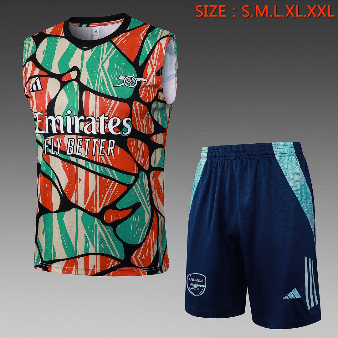 JER-4210_1 Arsenal 24/25 Vest Red Green Splatter - 图片 1
