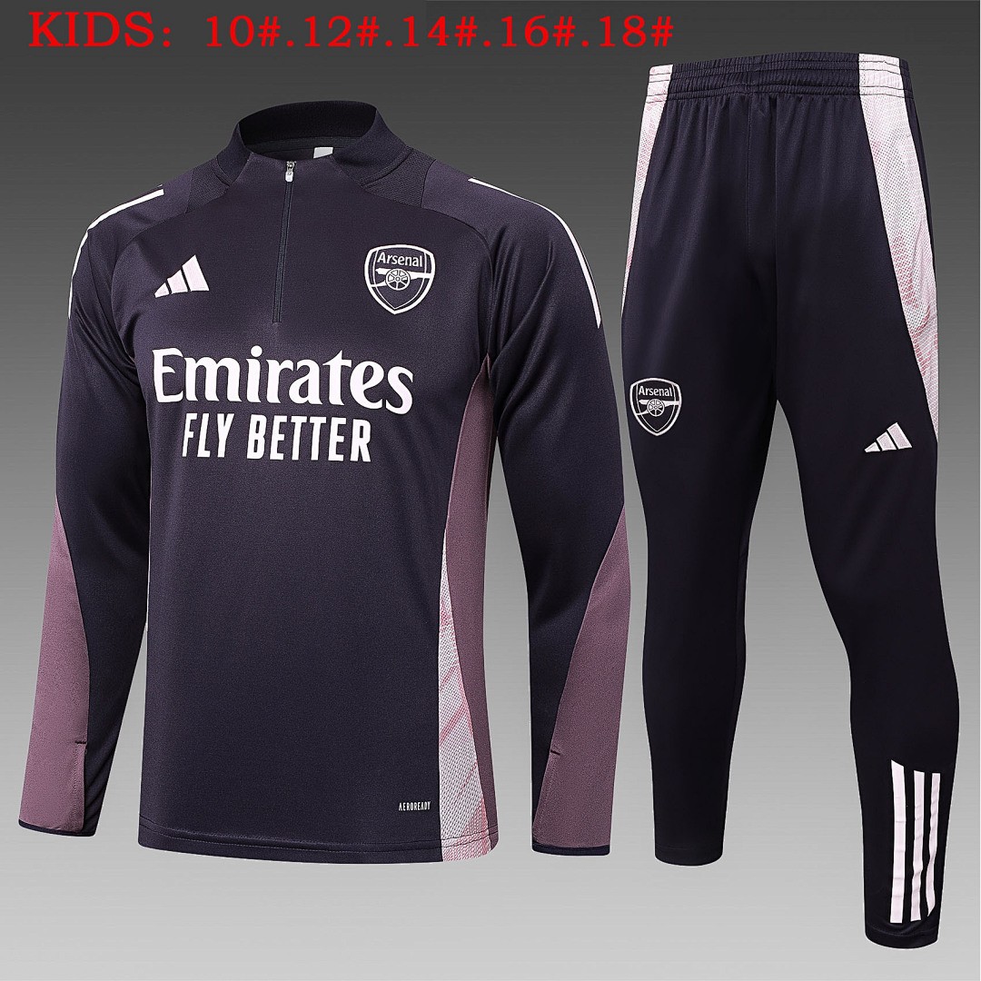 JER-4212_1 Arsenal 24/25 Half-Zip Dark Gray Kids - 图片 1