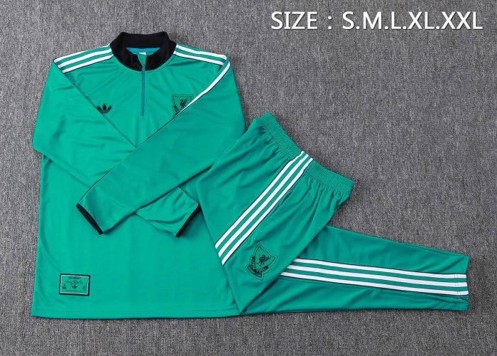 Liverpool FC 2025/26 Half-Zip Jacket Green - 图片 2
