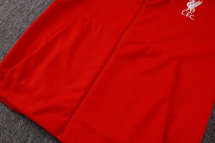 Liverpool FC Red Long Zip Jacket with Hood - 图片 4