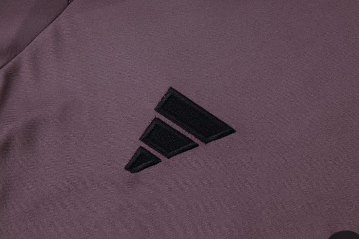 Arsenal 24-25 Short Sleeve Grey Purple Training Suit - 图片 6