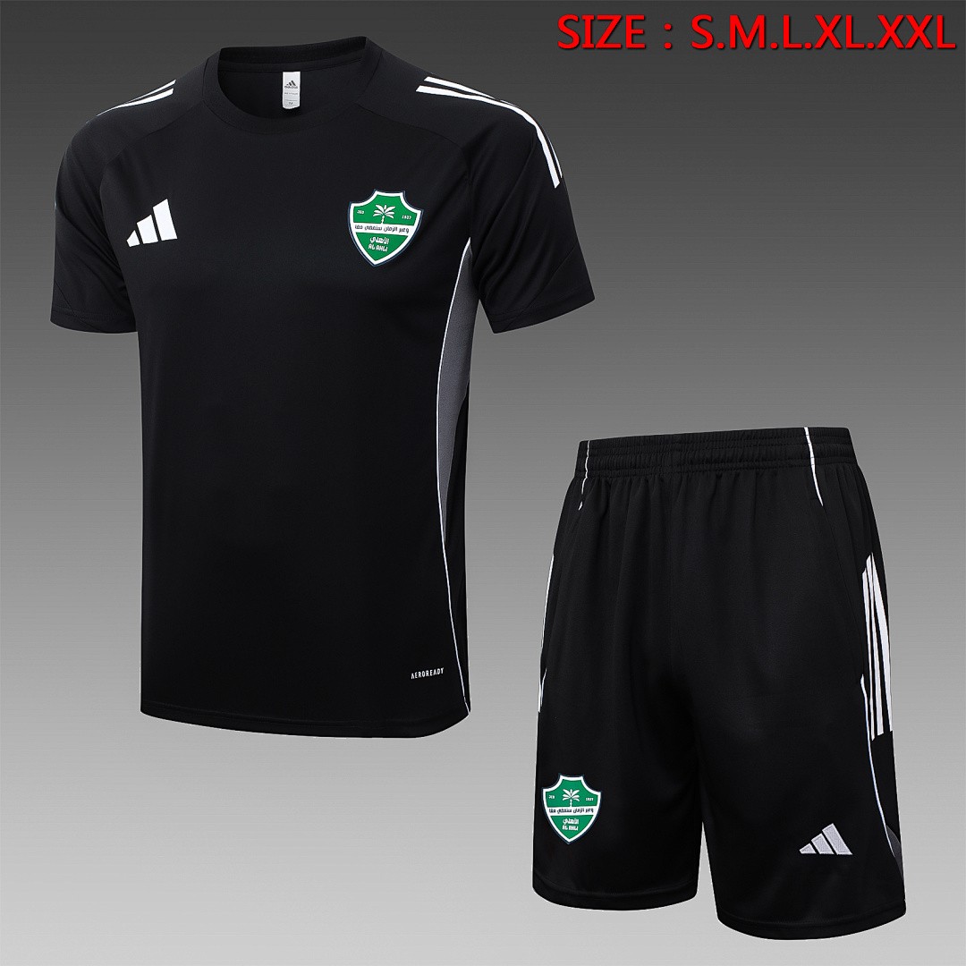 JER-4222_1 Al Ahly Black Short Sleeve Training Shirt - 图片 1