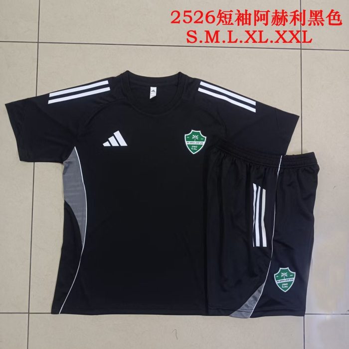 Al Ahly Black Short Sleeve Training Shirt - 图片 9