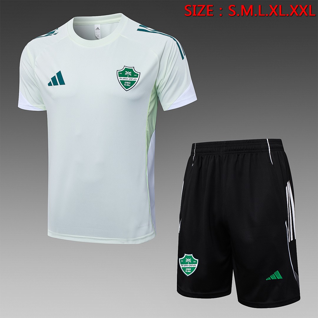 JER-4226_1 Al Ahly Light Green Short Sleeve Training T-Shirt - 图片 1