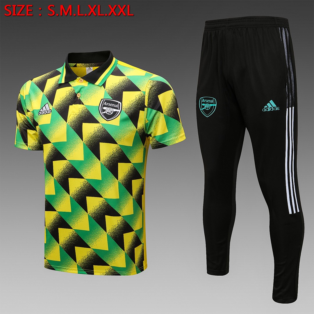 JER-4230_1 Arsenal 22/23 Black Green Polo - 图片 1