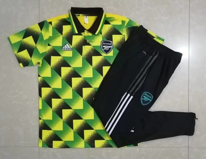 Arsenal 22/23 Black Green Polo - 图片 9