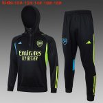 Arsenal 23/24 Half-Zip Hoodie Black Kids