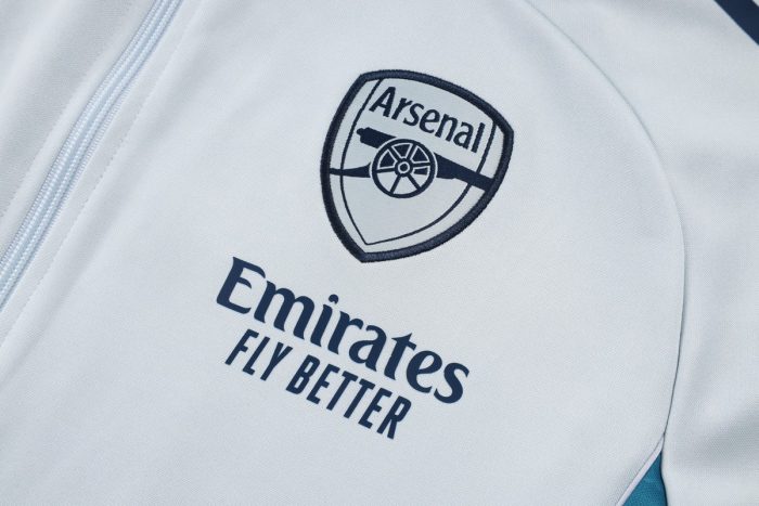 Arsenal 25/26 Light Gray Long Zip Jacket - 图片 6