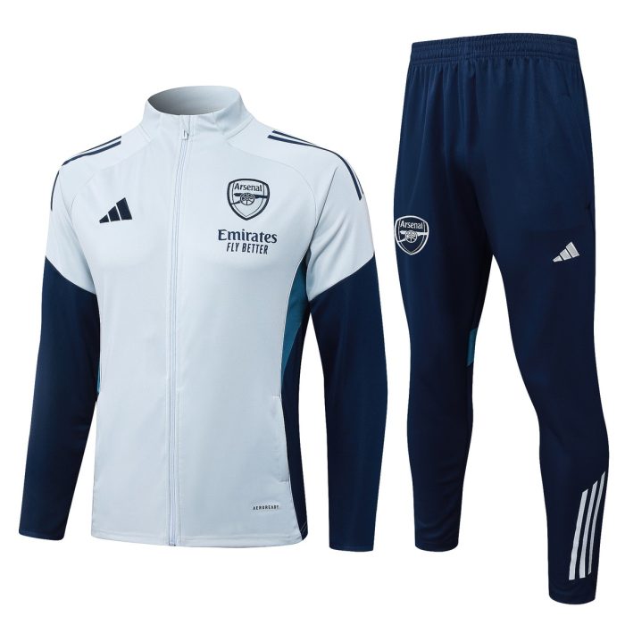 Arsenal 25/26 Light Gray Long Zip Jacket - 图片 8