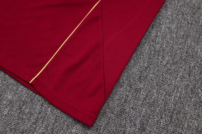 Arsenal Maroon Retro Half-Zip Jacket (Yellow Trim) - 图片 4