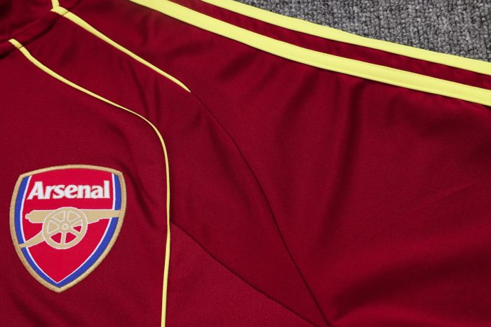 Arsenal Maroon Retro Half-Zip Jacket (Yellow Trim) - 图片 6