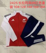 Arsenal 24-25 Red Children's Long Zipper Jacket - 图片 4