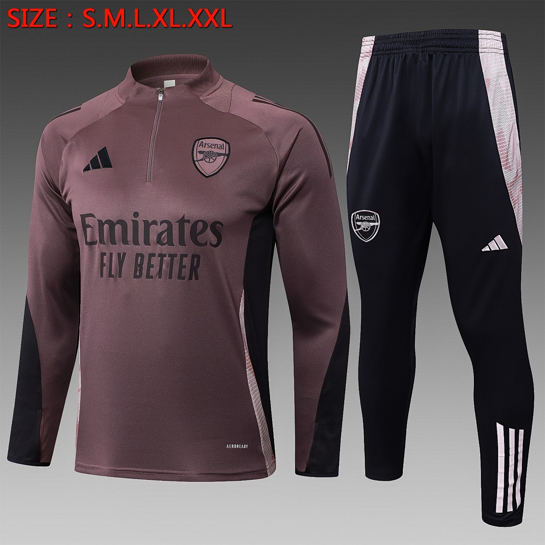 JER-4246_1 Arsenal Gray Purple Half-Zip Jacket - 图片 1