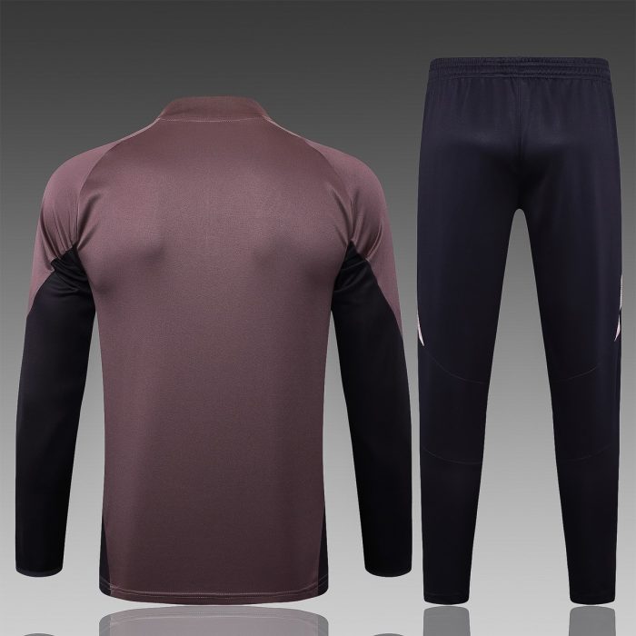 Arsenal Gray Purple Half-Zip Jacket - 图片 2