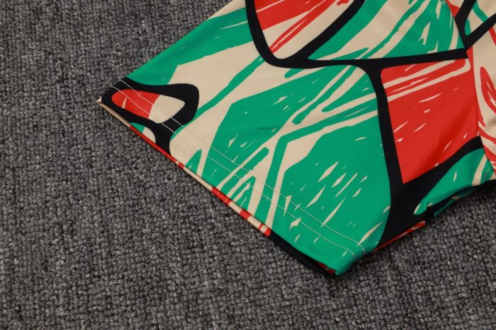 Arsenal 24/25 Polo Shirt Red Green Splatter - 图片 4
