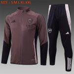 Arsenal 24-25 Long Zipper Jacket Grey Purple